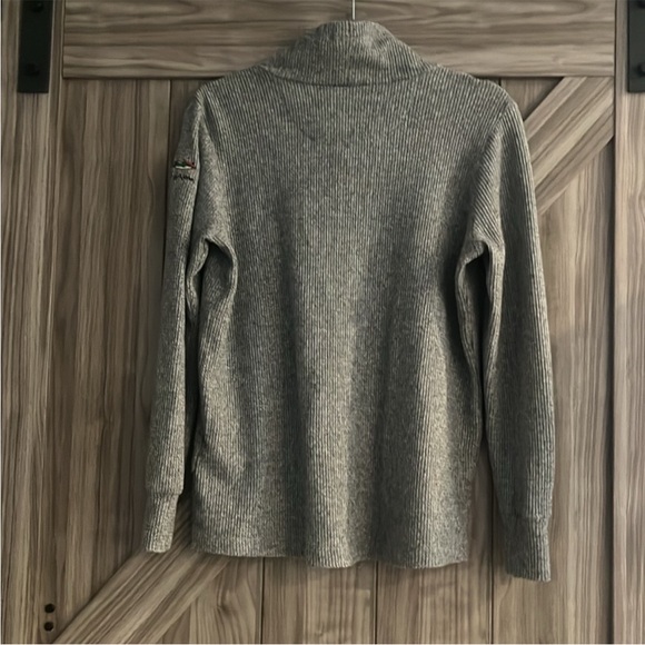 Straight Down Gray Cowl Neck Sweatshirt - Picture 2 of 9